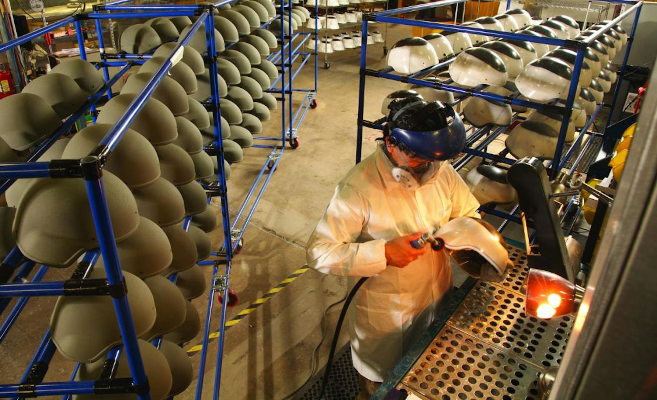 Ceradyne volume production facility for the Enhanced Combat Helmet in Irvine, CA. cerdit: Ceradyne