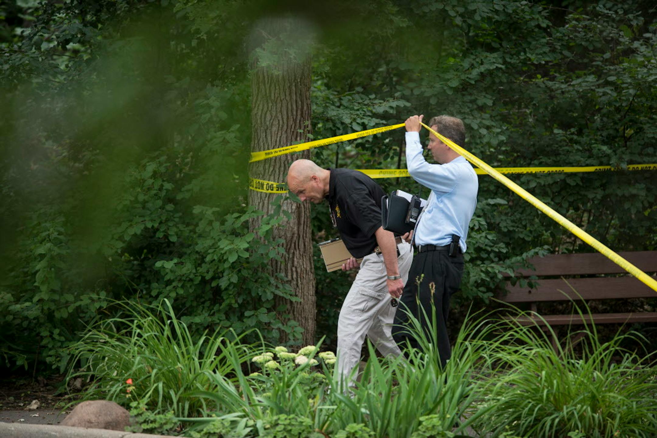 The Hennepin County Sheriff's Office responded to a shooting at the Windwood Condominiums in Edina Saturday, Aug. 8, 2015.
