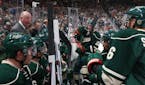 Wild coach Bruce Boudreau talked to his players during a game earlier this season.