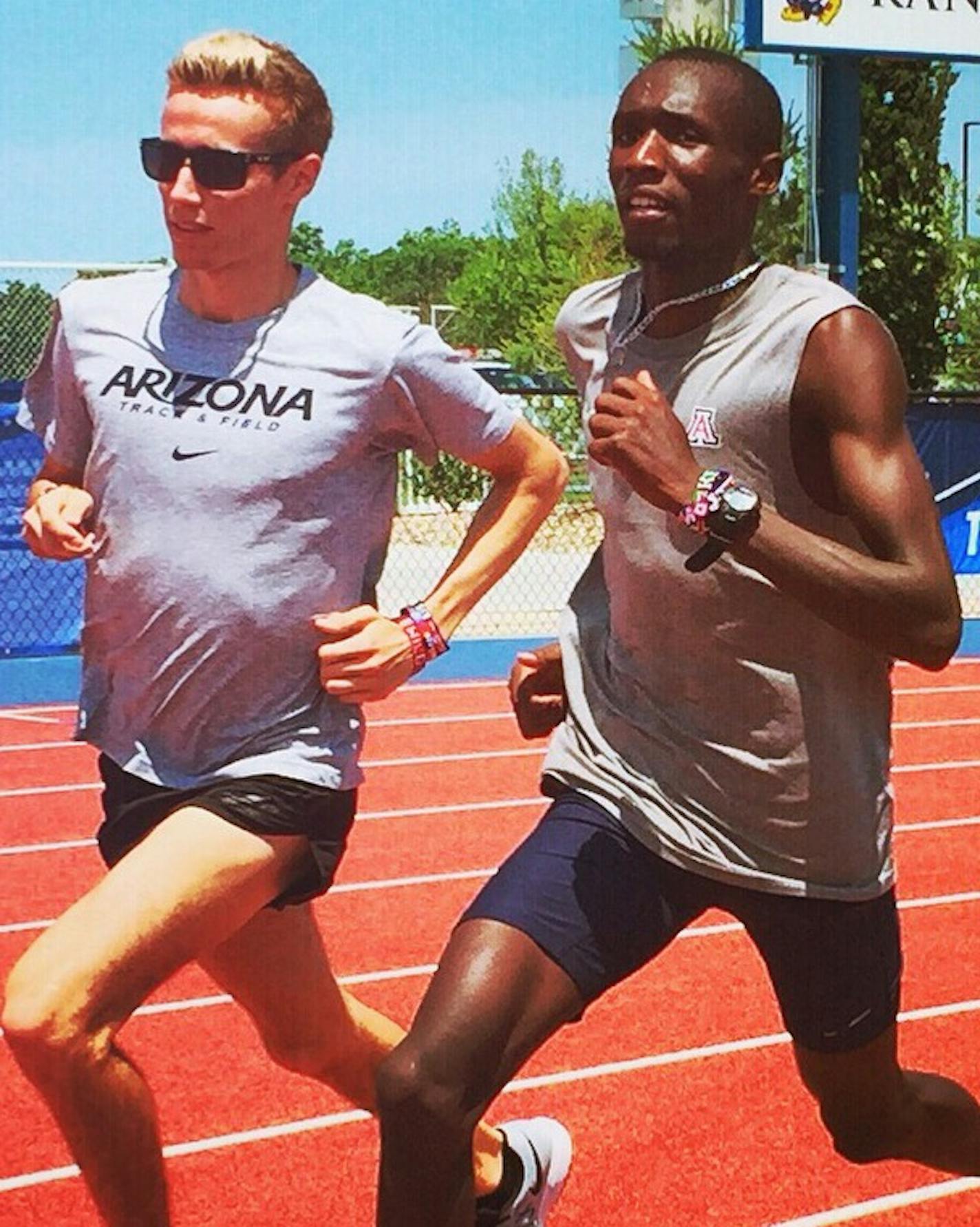 University of Arizona runners Bailey Roth (left) and Collins Kibet. (right)