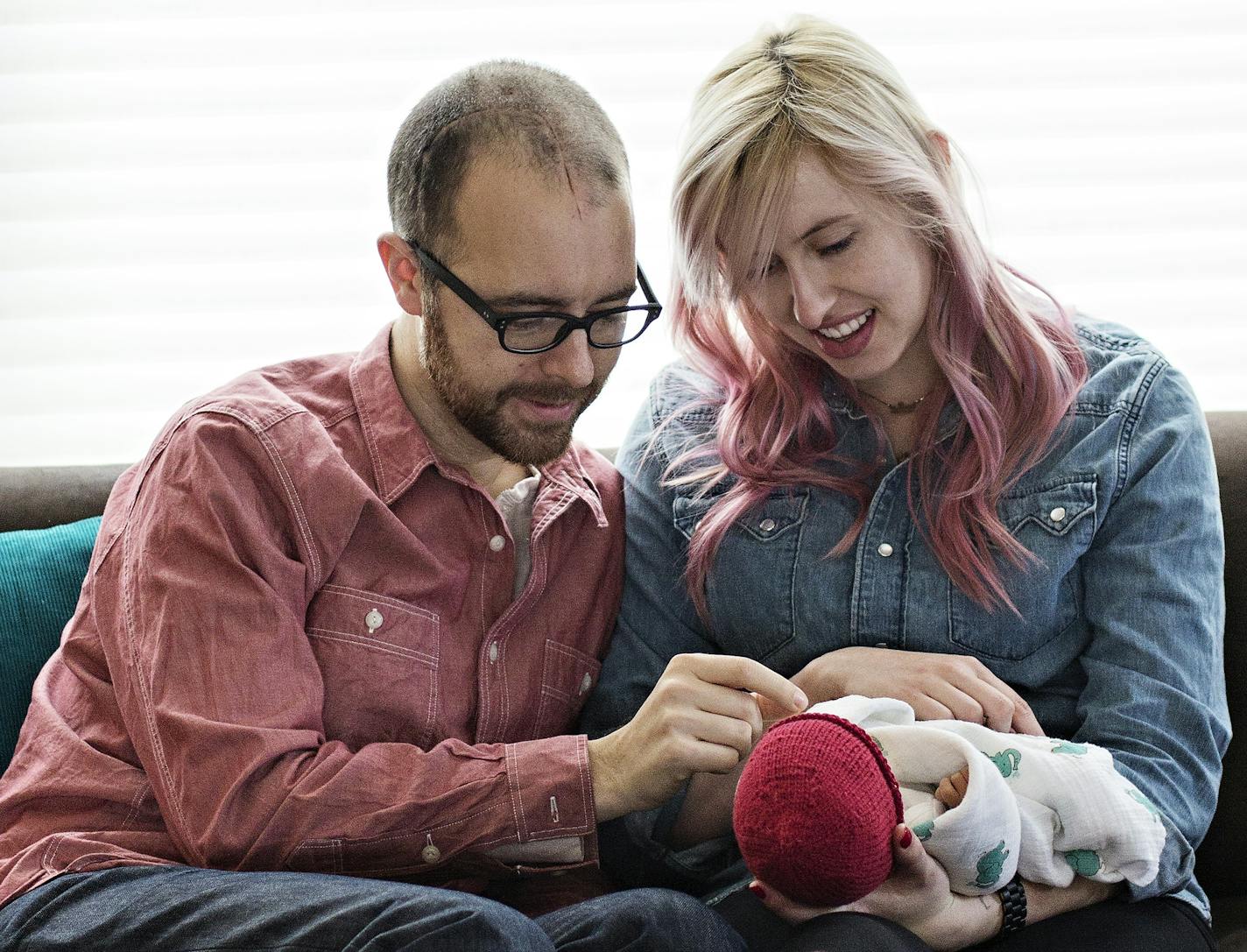 Aaron and Nora Purmort with son Ralph.