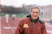Then-Gophers track coach Roy Griak at age 70 in April 1994.