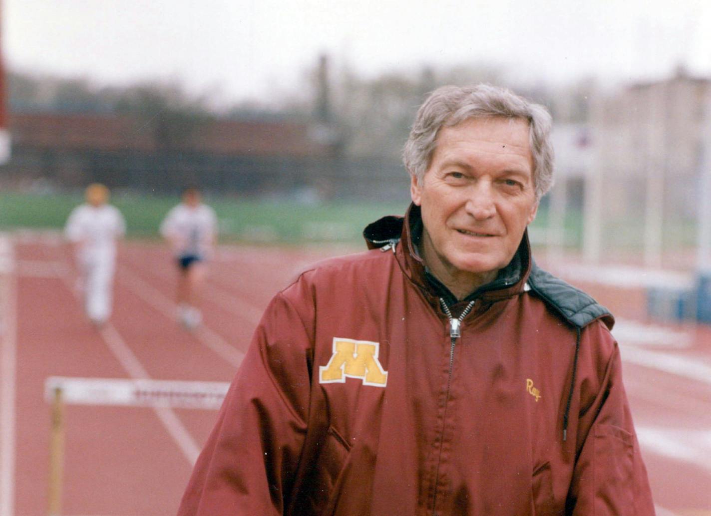 Then-Gophers track coach Roy Griak at age 70 in April 1994.