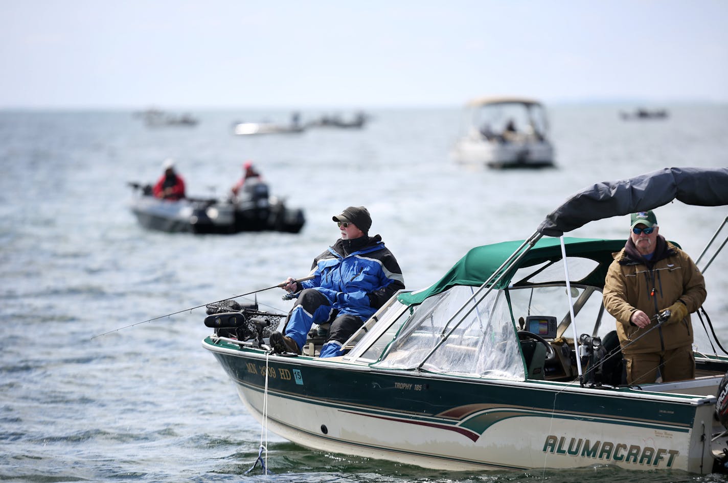 Minnesota fishing opener on Lake Mille Lacs. Saturday May 9, 2015