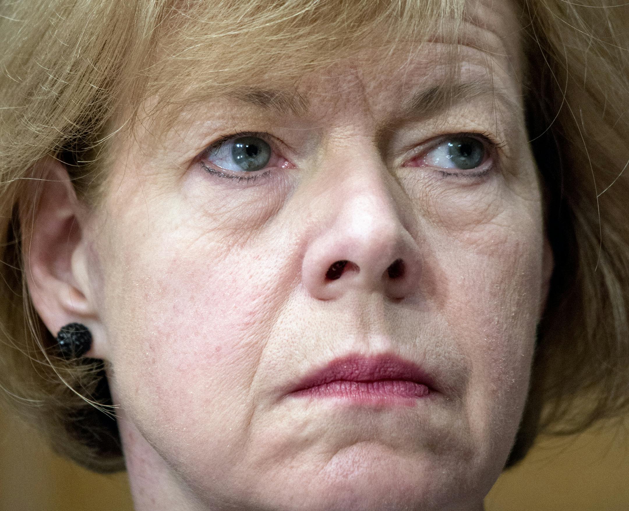 U.S. Sen. Tammy Baldwin (D-Wis) at the confirmation hearing for R. Alexander Acosta as Labor Secretary on Wednesday, March 22, 2017 on Capitol Hill in Washington, D.C. (Ron Sachs/CNP/Sipa USA/TNS) ORG XMIT: 1211281