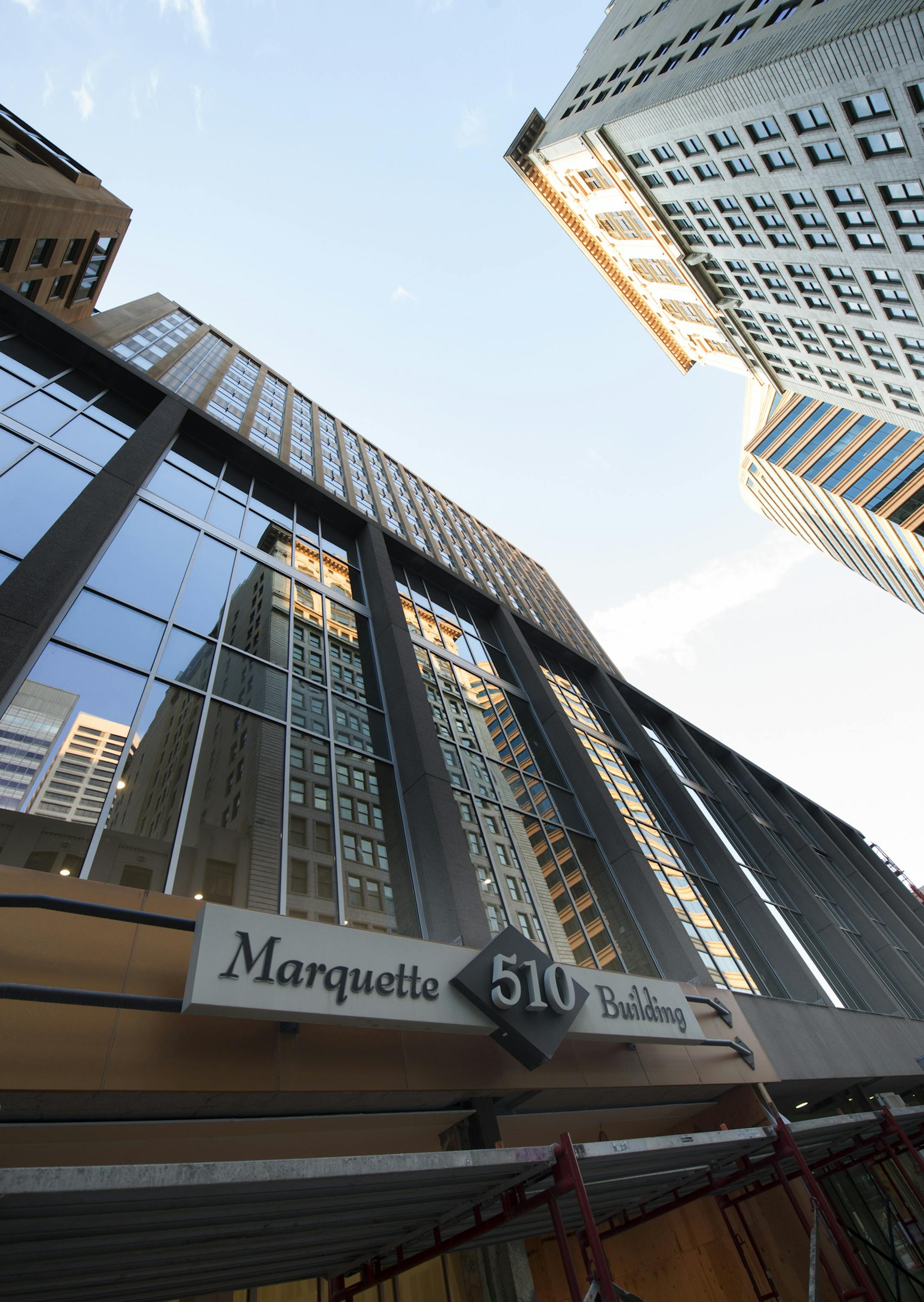 The 510 Building, which is being remodeled by Ned Abdul, is not even finished yet but it's already 100 percent spoken for. ] The building is at 510 Marquette. This is for Adam Belz story. DAVIDBREWSTER/STAR TRIBUNE