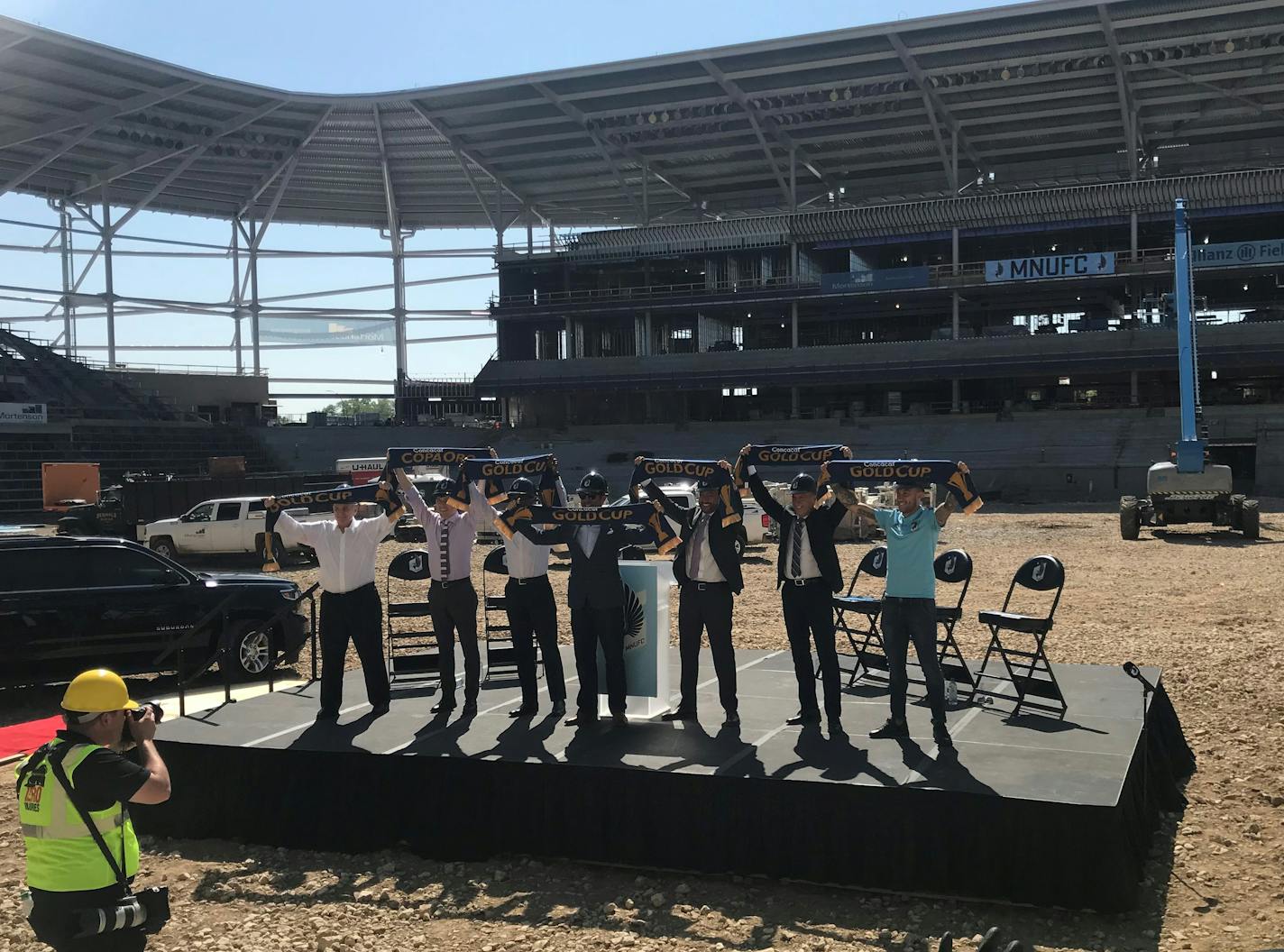 Tuesday's announcement of Gold Cup action coming to Minnesota next year was made from under-construction Allianz Field.