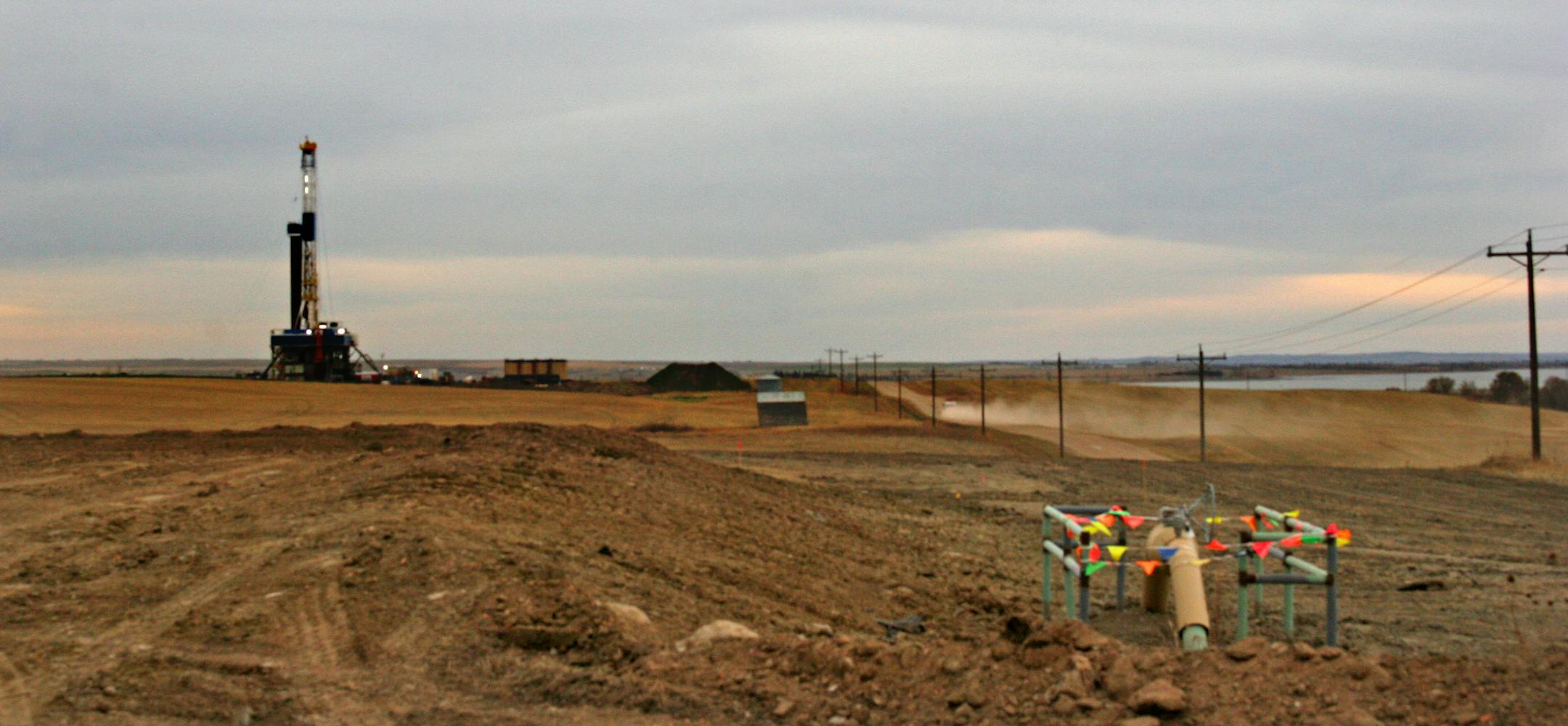 ] Photo credit: Maya Rao - Star Tribune Each oil well in the Bakken relies on 2,300 truckloads to deliver water, sand and other materials to the site, but authorities and researchers estimate that at least one quarter are overloaded, which has prompted over-stressed roads and safety concerns. Trucks that weigh over the limit ‚Äì as high as 105,500 on key roads ‚Äì have more trouble braking in an already over-crowded terrain, and they contribute to crumbling road