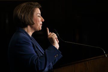 Democratic Presidential candidate Sen. Amy Klobuchar, D-Minn., speaks at the National Press Club, Tuesday, July 16, 2019, in Washington. (AP Photo/Jac