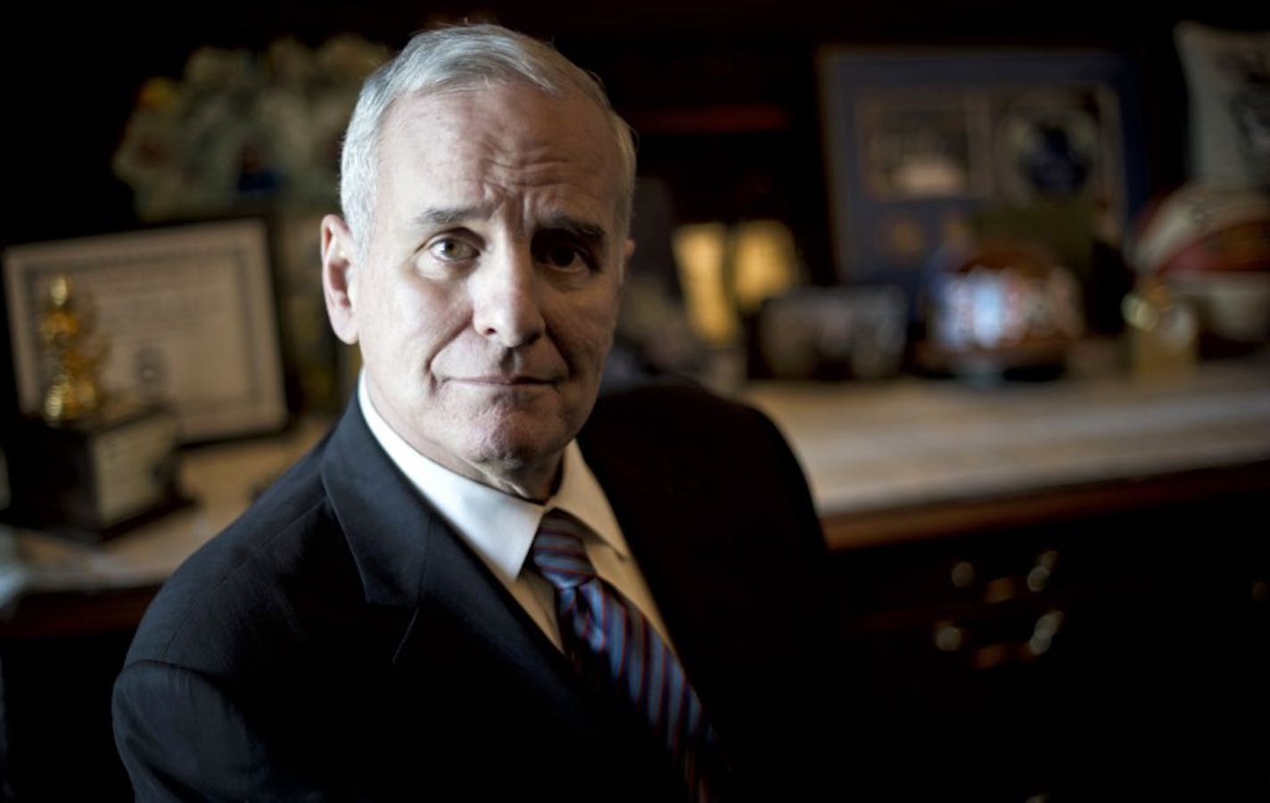 Minnesota Governor Mark Dayton in his State Capitol Office.