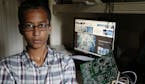 Irving MacArthur High School student Ahmed Mohamed, 14, poses for a photo at his home in Irving, Texas on Tuesday, Sept. 15, 2015. Mohamed was arreste