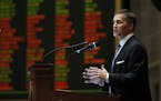 Missouri Gov. Eric Greitens delivers the annual State of the State address to a joint session of the House and Senate, Wednesday, Jan. 10, 2018, in Je