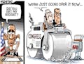 Sack cartoon: Processing the budget