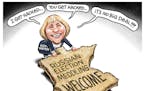 Sack cartoon: State Sen. Mary Kiffmeyer and election security