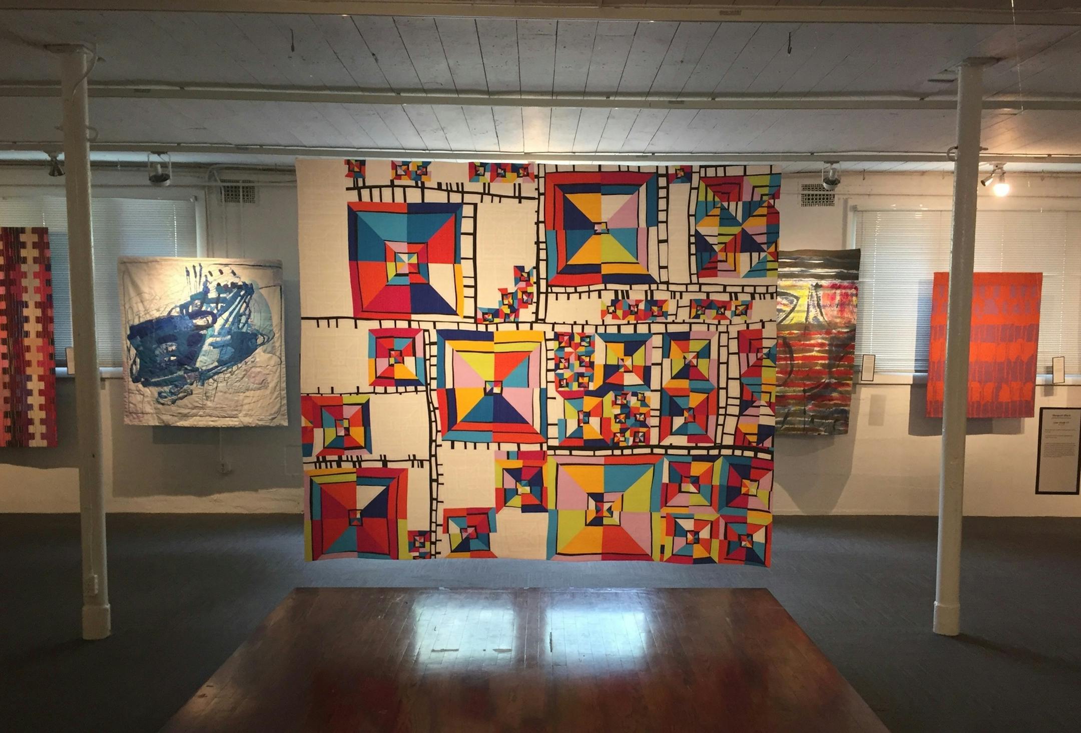Margaret Black&#x2019;s &#x201c;Line Study 17&#x201d; is Best in Show at the Quilt National &#x2019;17 at the Dairy Barn Arts Center in Athens.