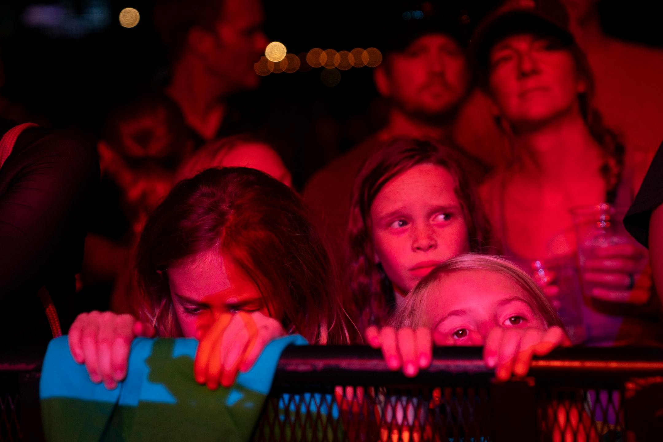 Young fans peered over the barricade as Tate McRae performed Friday evening at the Basilica Block Party in Minneapolis.