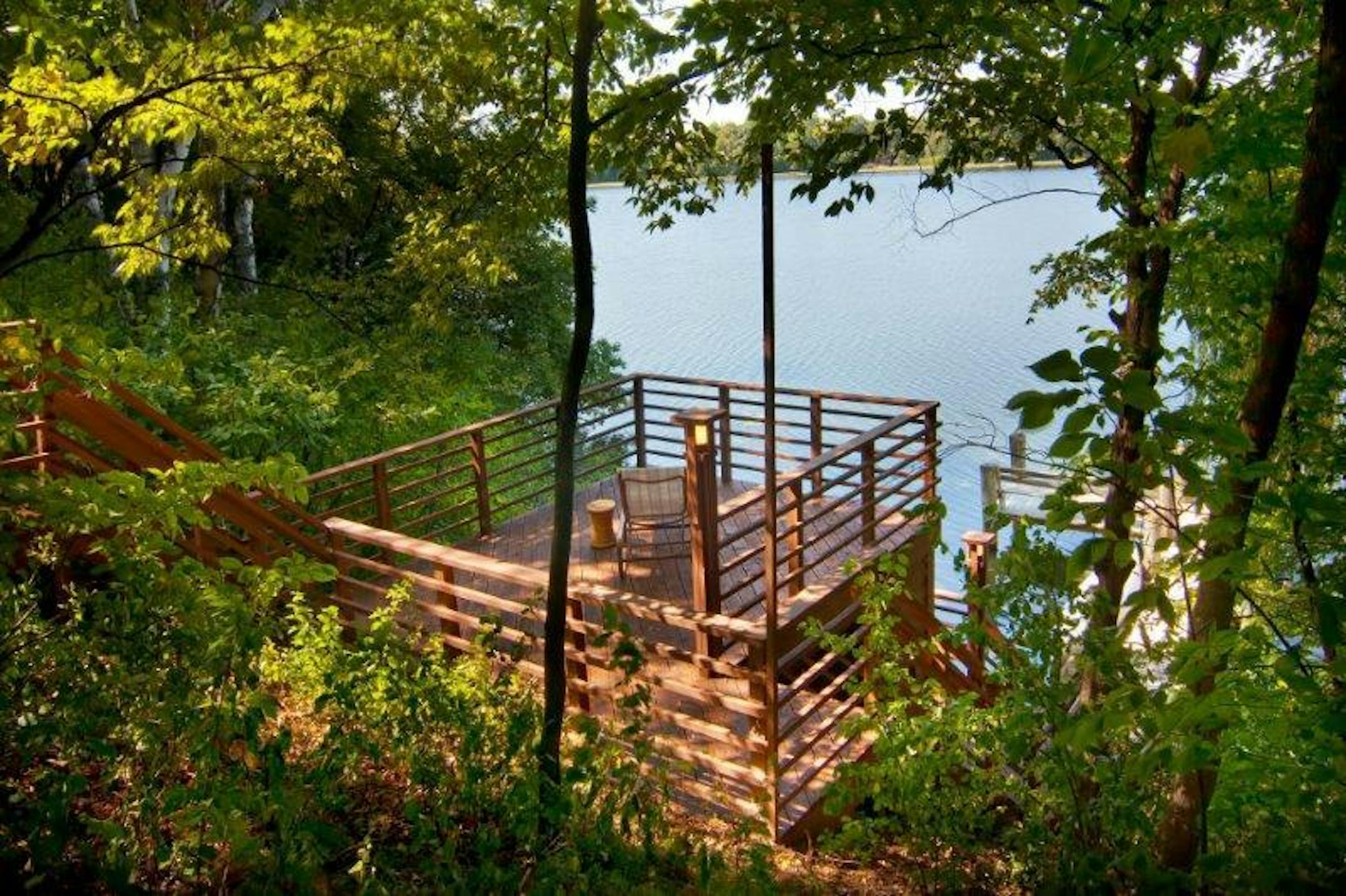 Homegazing: Deck of Gleason Lake home inspired by Japanese pavilion