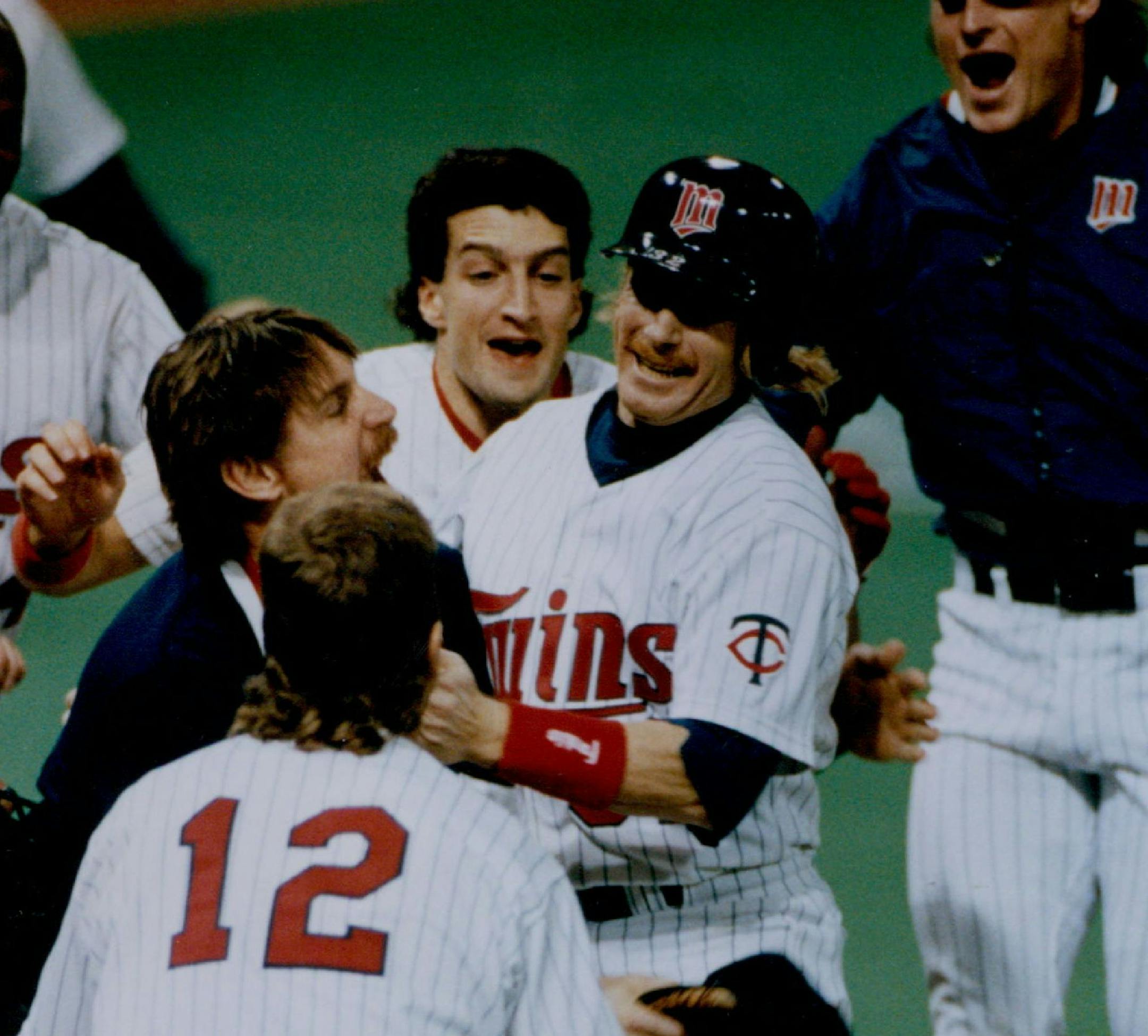 October 28, 1991 Dan Gladden was mobbed by teammates as he touched home plate in the 10th inning at the Metrodome Sunday night, scoring the only run of a 1-0 Minnesota victory over Atlanta in Game 7 of the World Series. Jack Morris, at left, pitched all 10 innings and was named the Series' most valuable player. Jeff Wheeler, Minneapolis Star Tribune