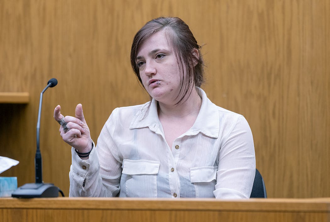 Witness Janell Duxbury was asked about the size of the blade during questioning at the St. Croix County Circuit Court in Hudson, Wis., on Thursday.