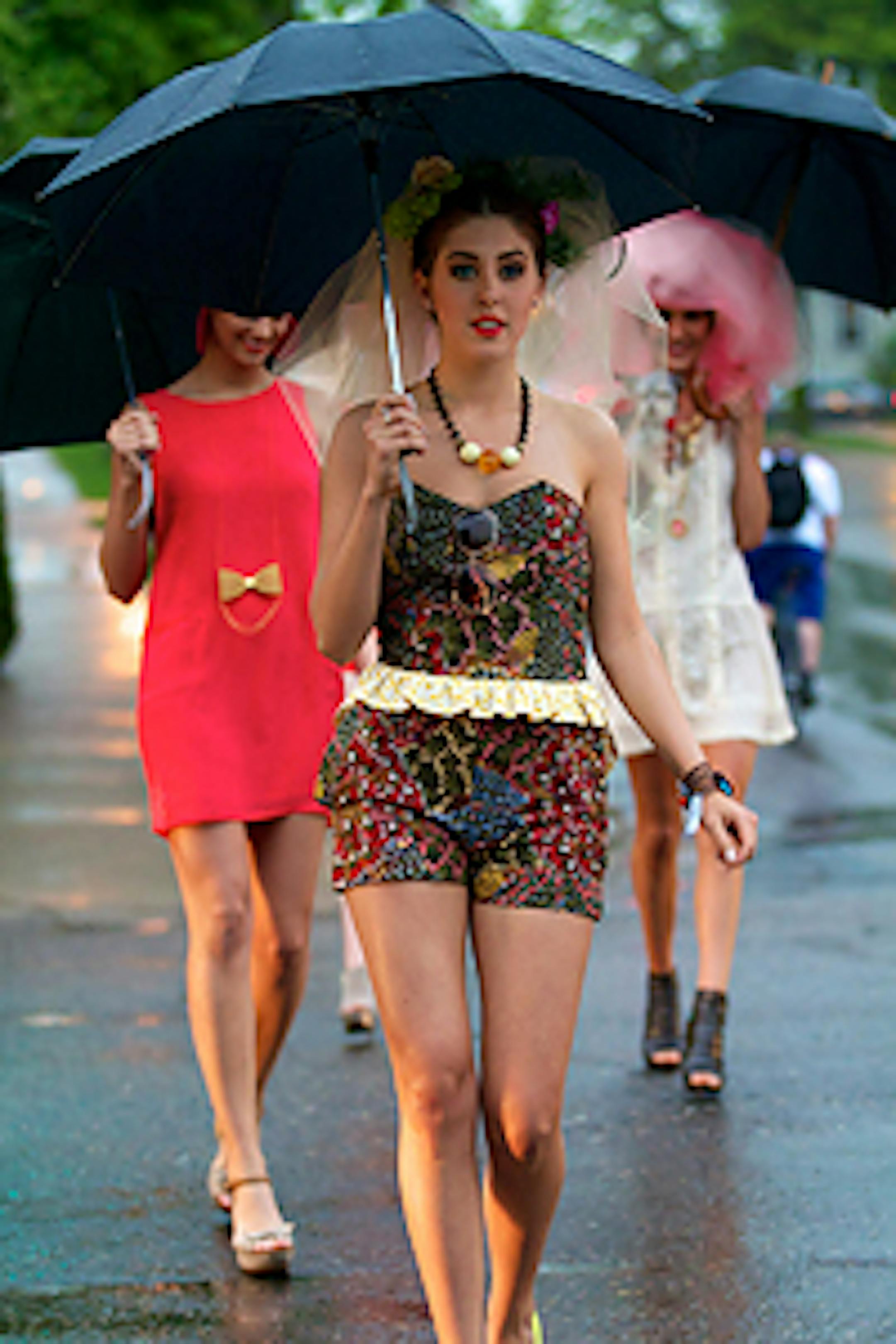 Models took to the streets for Cliche's spring Crosswalk event