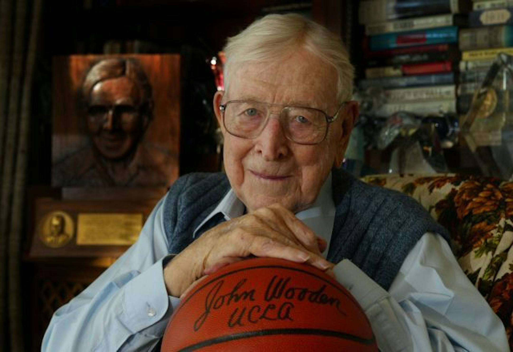 Former UCLA basketball coach John Wooden