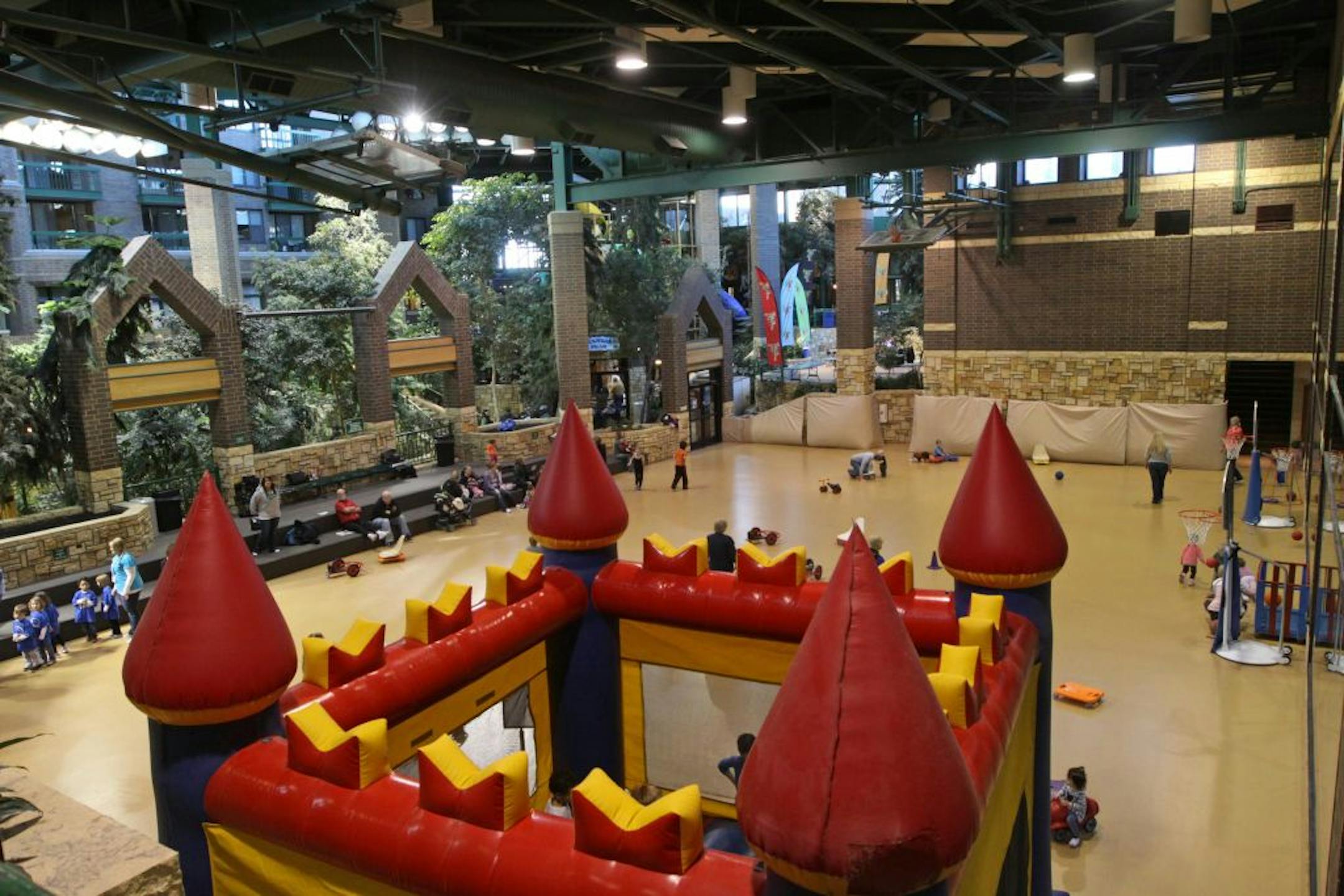 Parents and children used the Edinborough Park play area, on 2/9/12. Seniors who live near Edinborough Park in Edina are pelting the City Council with letters protesting the possible elimination of the park's lap pool. Last month, a consultant suggested the city close the pool to update the facility. That's hasn't gone over well with seniors who live in the Edinborough condo building or in nearby apartments and cities like Richfield and Bloomington. Many seniors use the four-foot-deep pool to ta