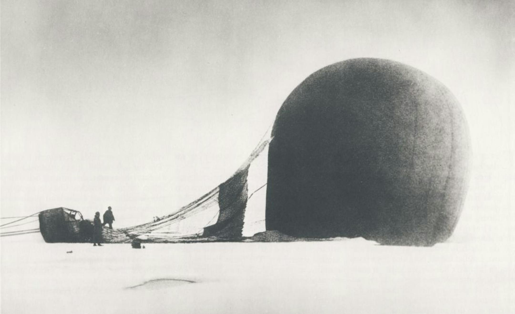 The doomed balloon expedition of S.A. Andree. His remains were not found until 1930.
