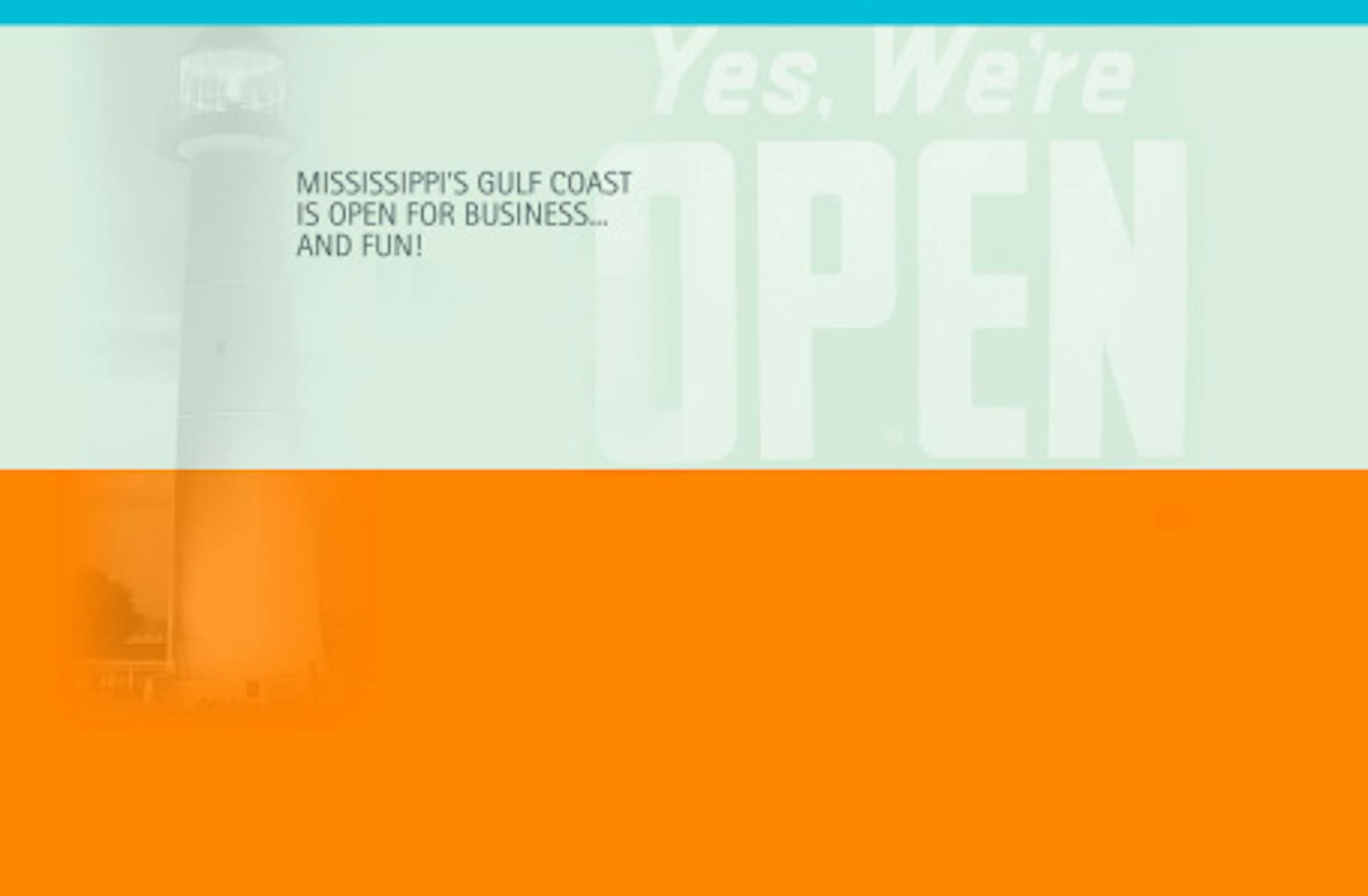 Mississippi Gulf Coast's campaign: "Yes, We're Open"