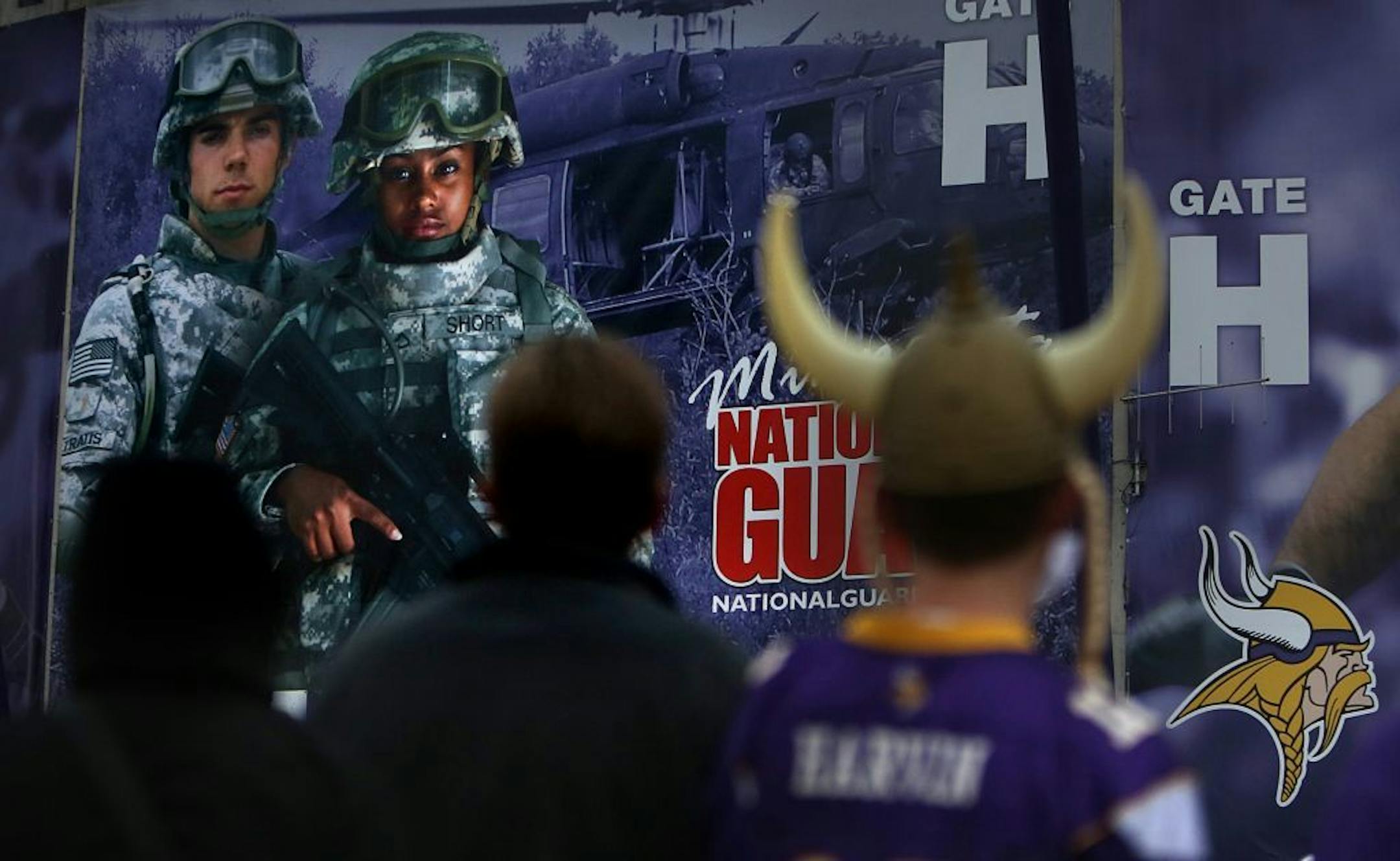The Minnesota National Guard spends millions of dollars each year on recruiting and marketing, which includes $707,000 paid to the Minnesota Vikings to advertise at the Mall of America Field.