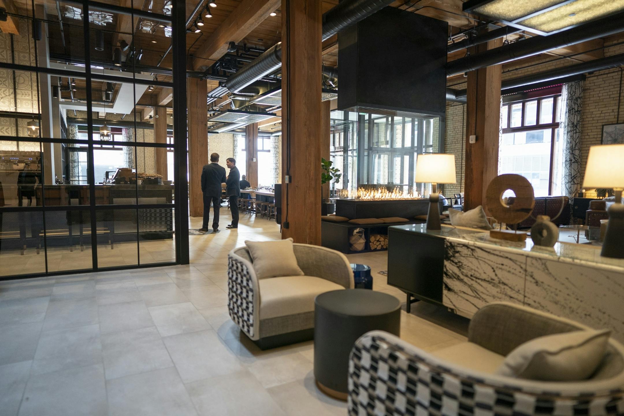 The lobby at the Canopy by Hilton at Thresher Square Monday February 25, 2019 in Minneapolis, MN.