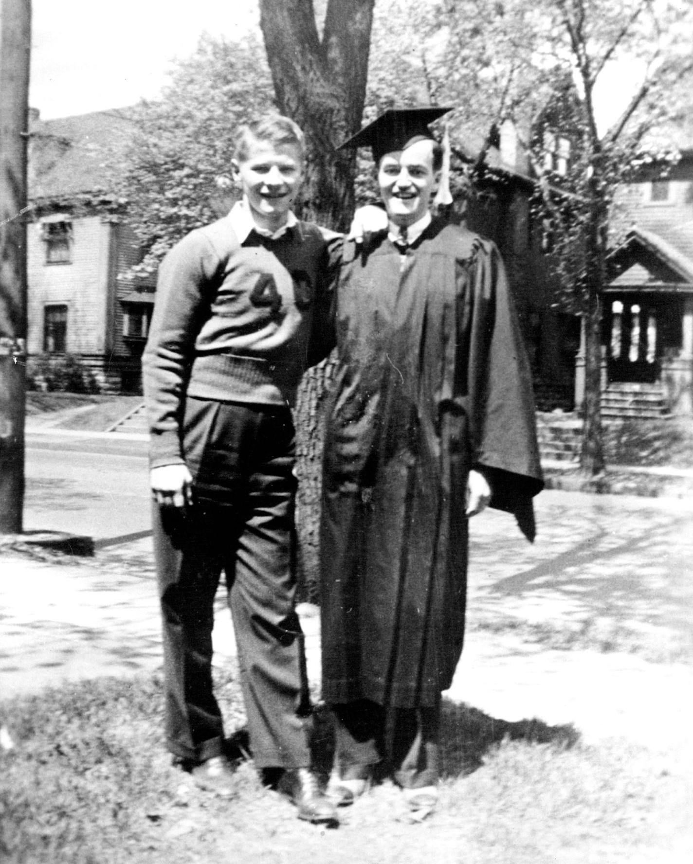 November 11, 1984 A snapshot taken In June 1939 showed new University of Minnesota graduate Humphrey with his friend Freeman.