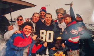 Tom and Tim O’Neill and friends at an infamous Vikings playoff game.