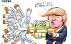 Sack cartoon: Donald Trump