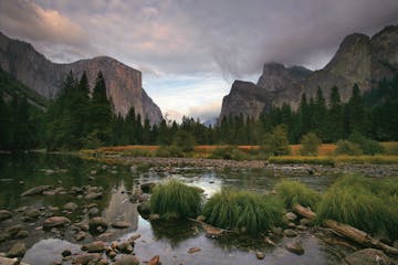 A view of Cathedral Rocks in Yosemite, Calif. 