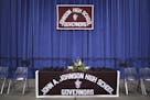 St. Paul Johnson High School held their 2013 Commencement Exercises Monday evening, June 3, 2013 at Aldrich Arena in Maplewood. The stage was set for 