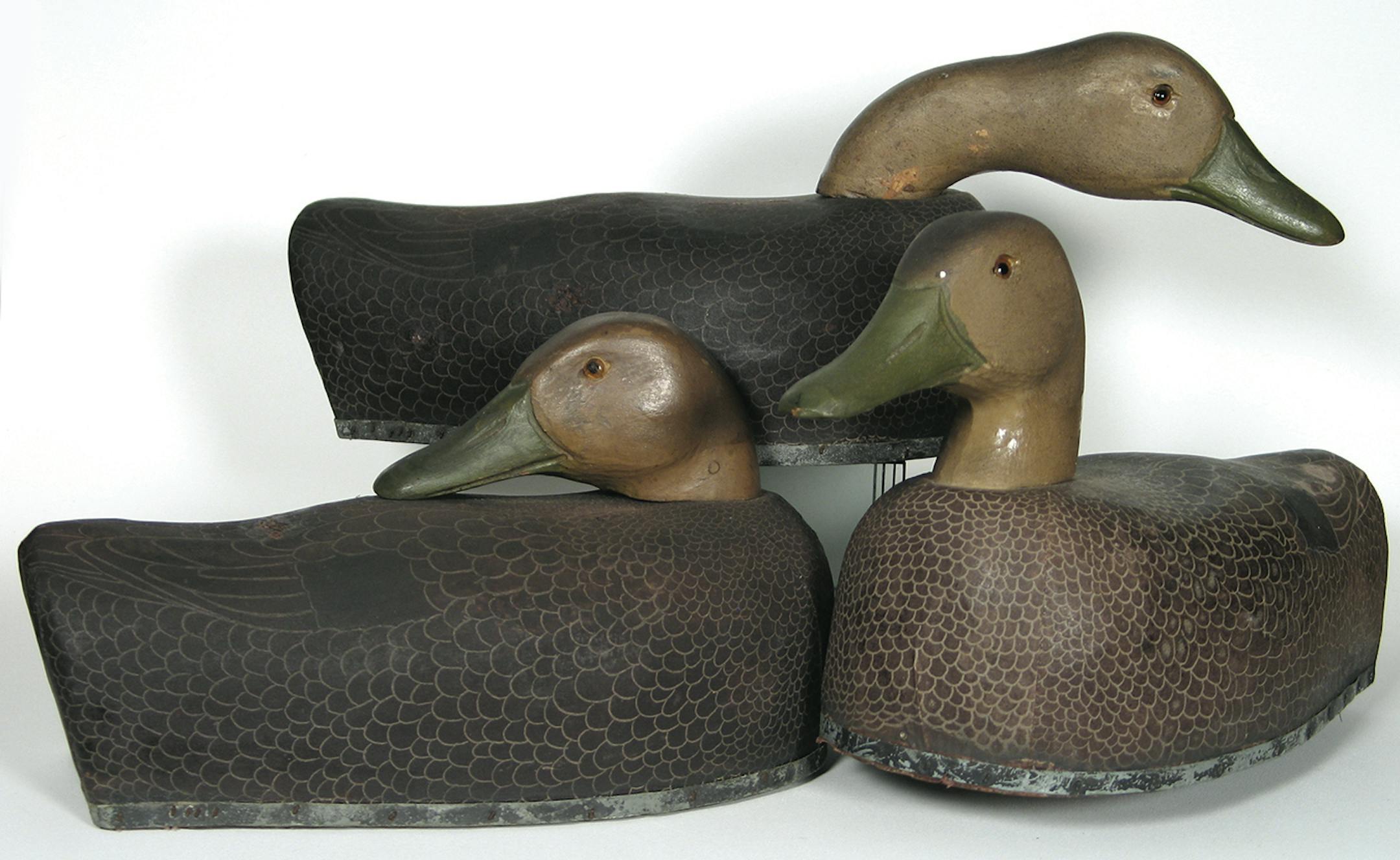 Herter's model 339 black duck decoys, 1942. Photo courtsey Doug Lodermeier