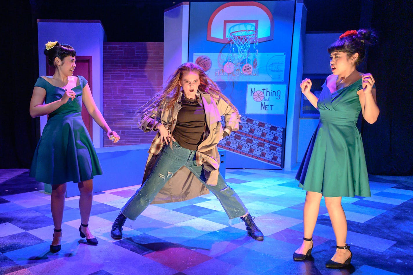 The Dawis sisters and Meredith Casey, center, in Theater Mu's "Peerless."