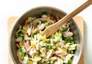 Although any kind of cabbage will do for a summer slaw, Napa is a favorite.