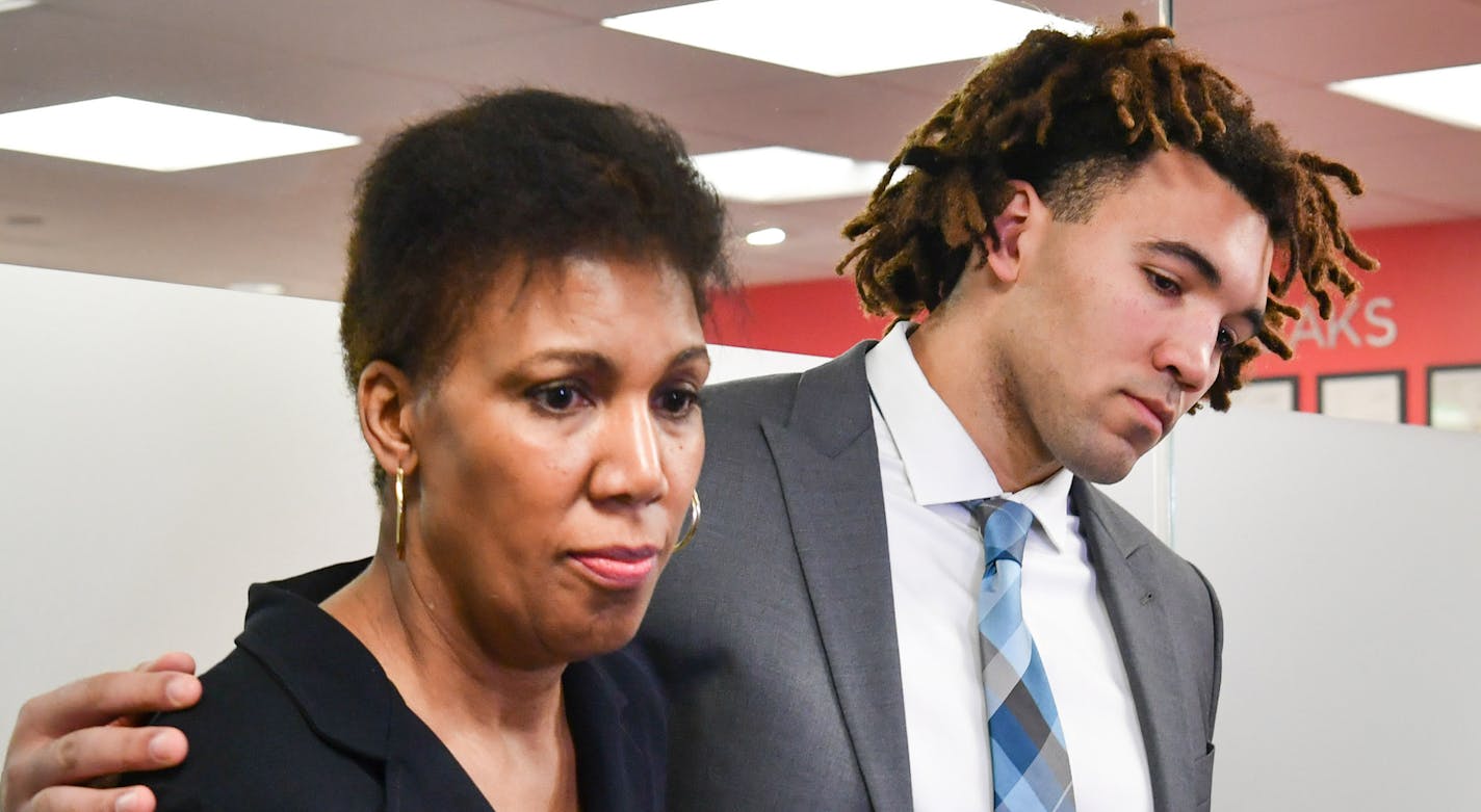 Former Gophers basketball star Reggie Lynch appeared at a press conference with his mom Marlene Lynch and attorney Ryan Pacyga. ] GLEN STUBBE &#x2022; glen.stubbe@startribune.com Thursday, February 15, 2018 Former Gophers basketball star Reggie Lynch is scheduled to begin his appeal Thursday of his suspension and expulsion for sexual misconduct. Lynch hasn't played basketball for the Gophers since the investigator recommended his suspension in one case and expulsion in another. The findings were