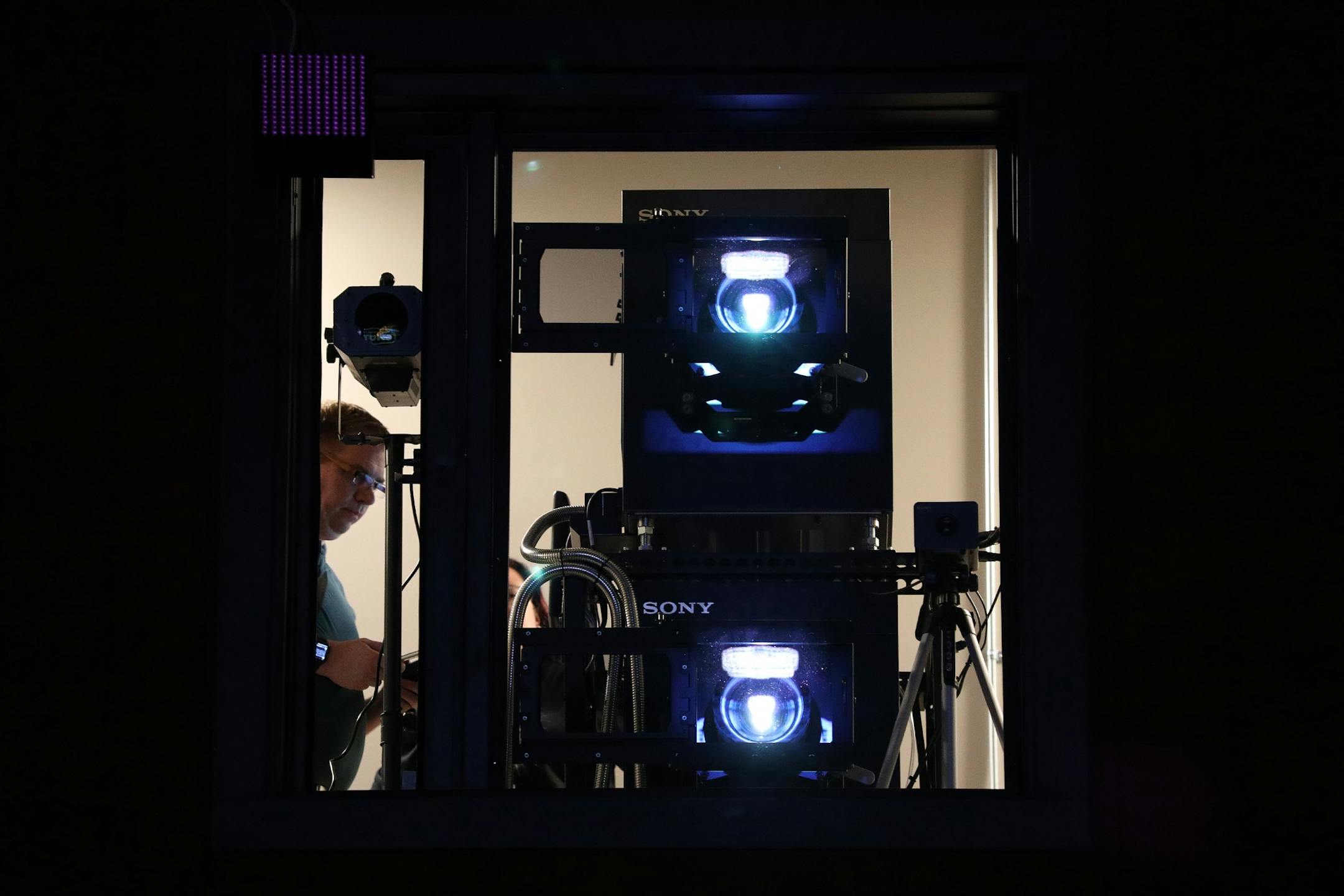 Duel Sony laser projectors for 3D films illuminated one of the larger screens at Alamo Drafthouse Cinema.