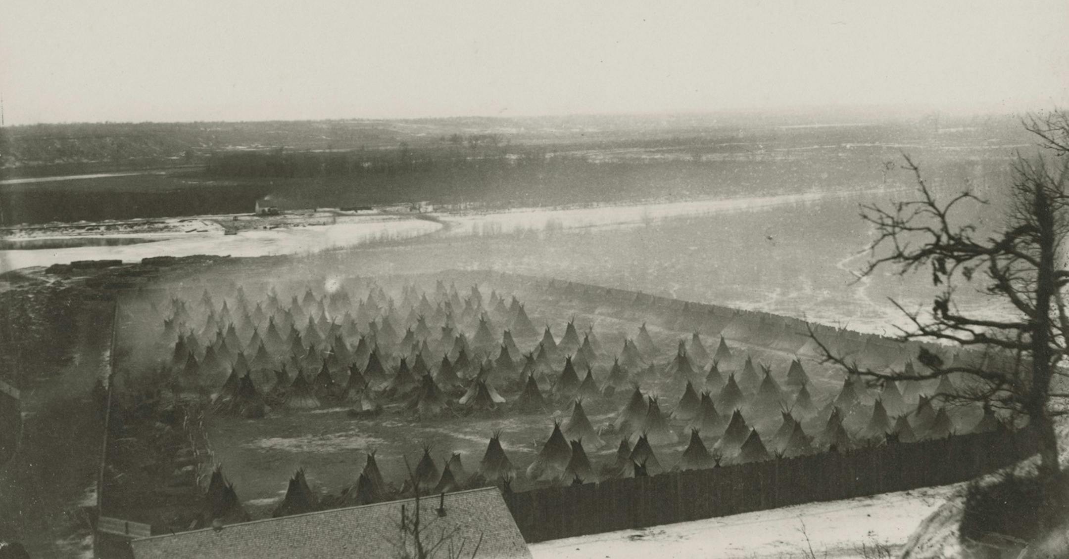 A new exhibit opening Tuesday at the Minnesota History Center examines mass incarceration in America including the confinement of American Indians throughout history.
After the U.S.-Dakota War of 1862, women, children and elders were forced to move to Fort Snelling in what MNHS officially calls a concentration camp. Source:Minnesota Historical Society ORG XMIT: Documentation