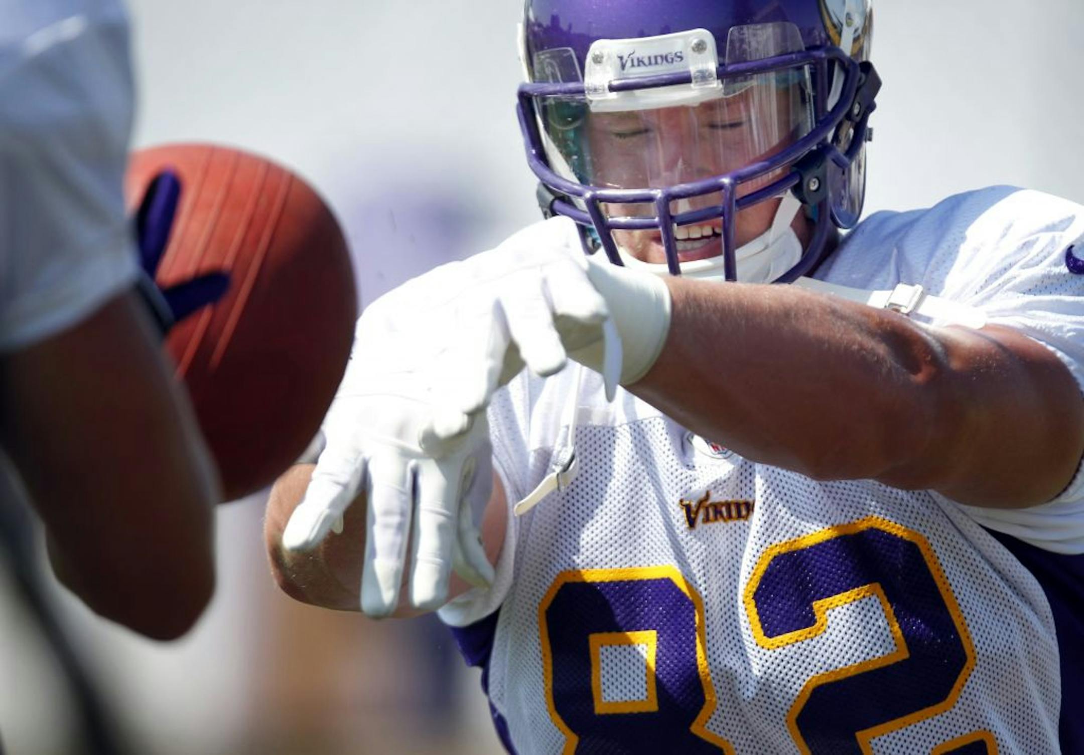 Vikings tight end Kyle Rudolph is excited about being completely recovered from a hamstring injury that lingered throughout his rookie season last year.