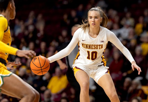Mara Braun (10) has been a standout for two seasons with the Gophers.