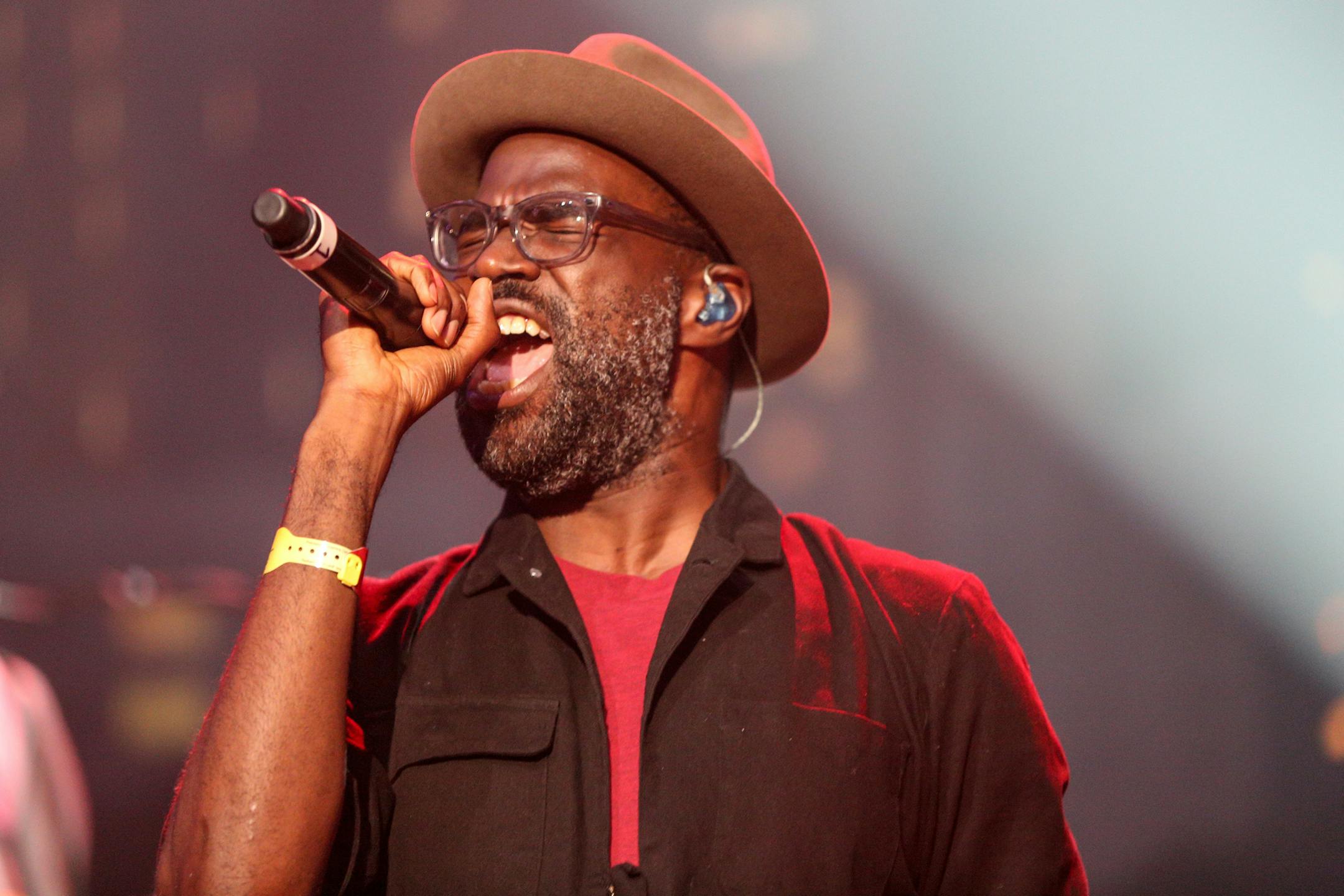 TV on the Radio's Tunde Adebimpe premiered "A Warm Weather Ghost" at the Walker Thursday evening.