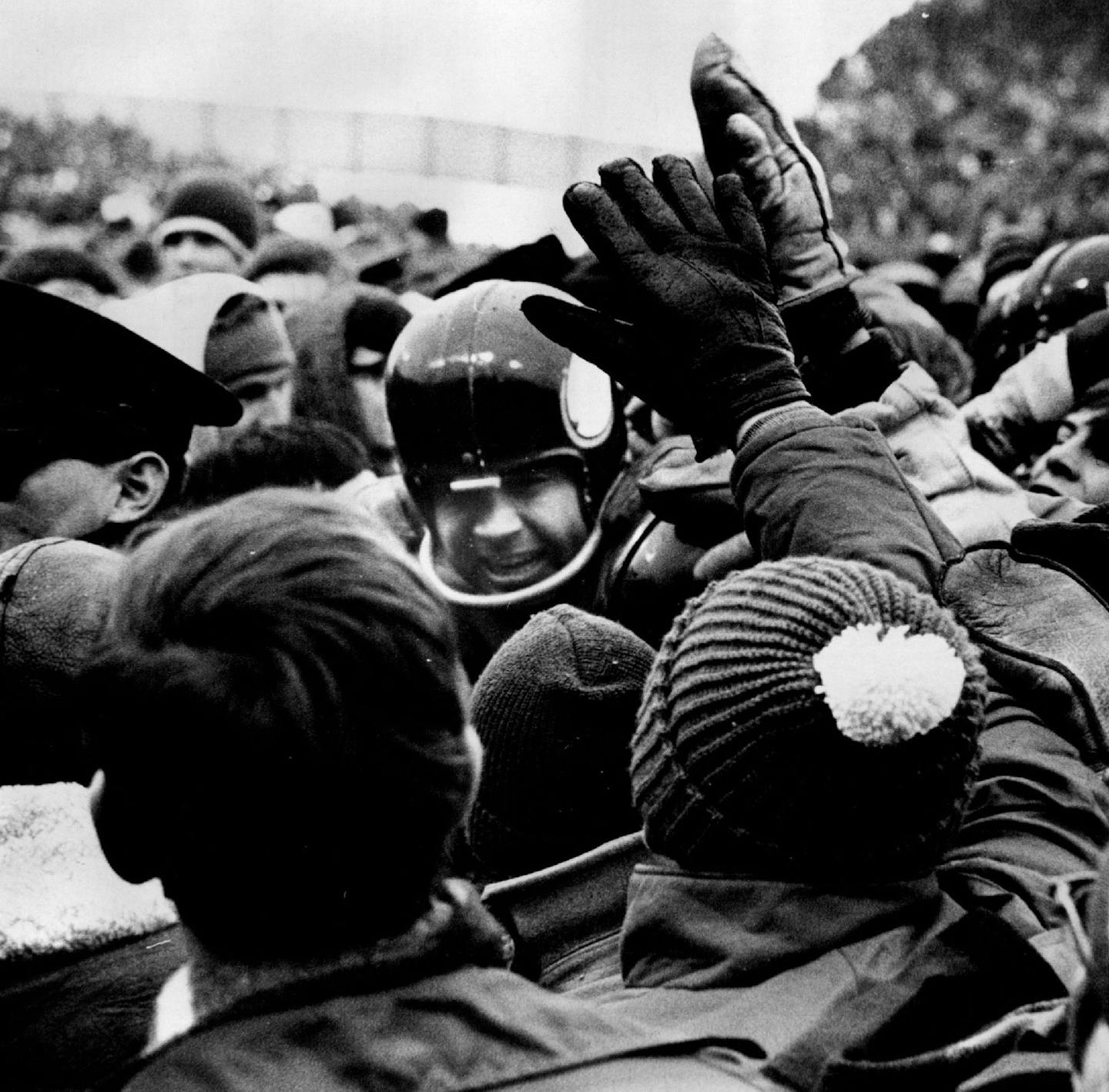 December 28, 1969 Quarterback Joe Kapp was mobbed after conference title Game Unreasoned jubilation caused embarrassment to distant Minnesotan We Won The expression on the face of the young Vikings fan told the story Saturday as he embraced Minnesota quarterback Joe Kapp following the Vikings 23-to-20 win over Los Angeles in the National Football League's Western Conference championship game at Metropolitan Stadium. The win earned the Vikings a shot at the NFL -championship against the winner of