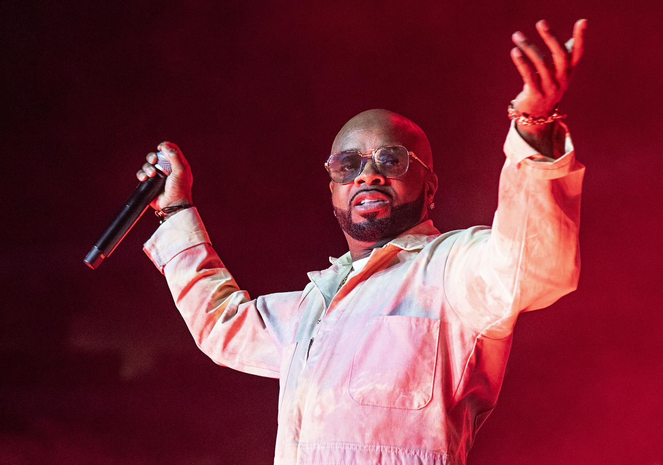 Jermaine Dupri performs at the 2019 Essence Festival at the Mercedes-Benz Superdome, Sunday, July 7, 2019, in New Orleans. (Photo by Amy Harris/Invision/AP)