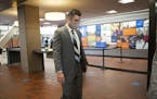 Former police officer Thomas Lane walks through security as he arrived for a hearing at the Hennepin County Government Center in Minneapolis on July 2