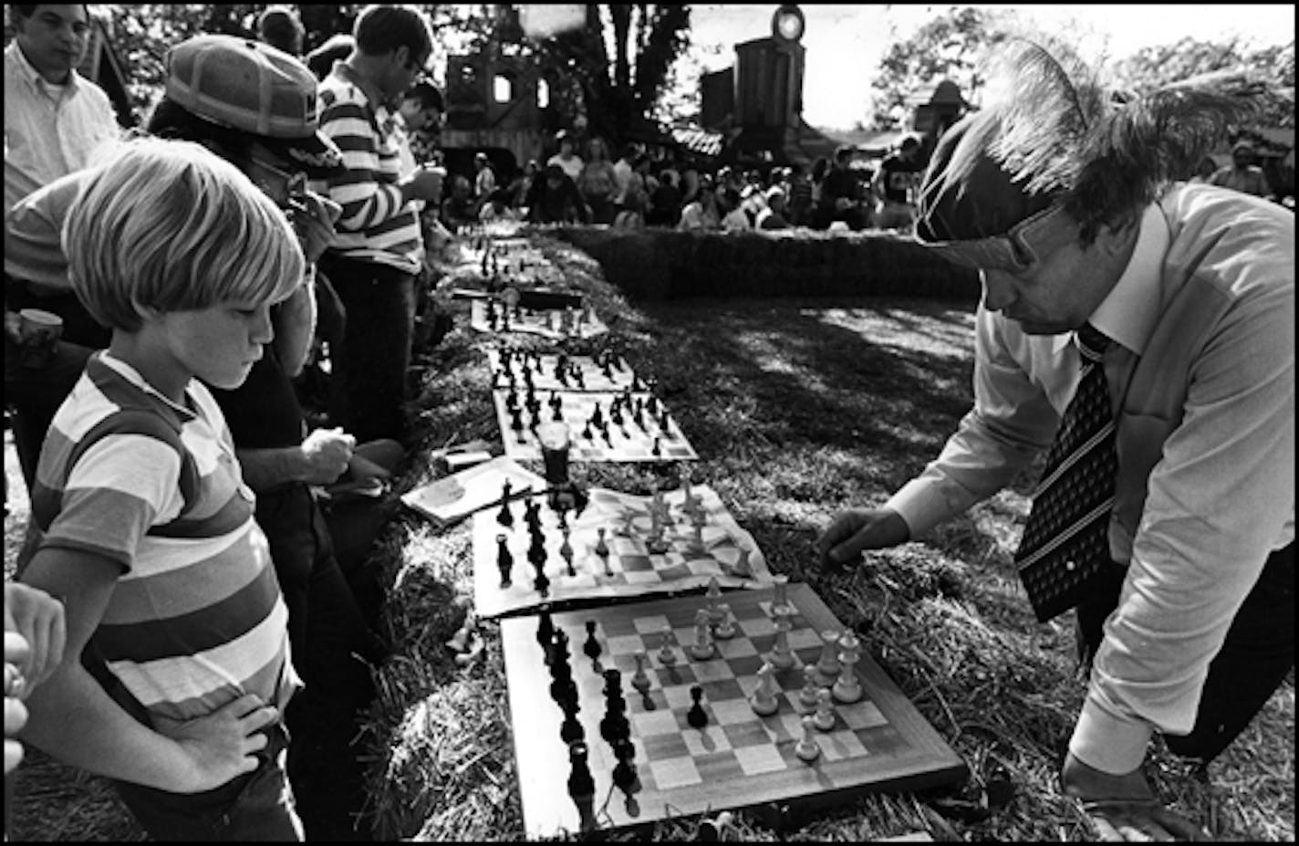 1977: Chess simul at Renaissance Festival