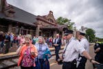 Passengers board at the Red Wing train station as Amtrak’s Borealis daily service to Chicago began from St. Paul’s Union Depot on Tuesday.