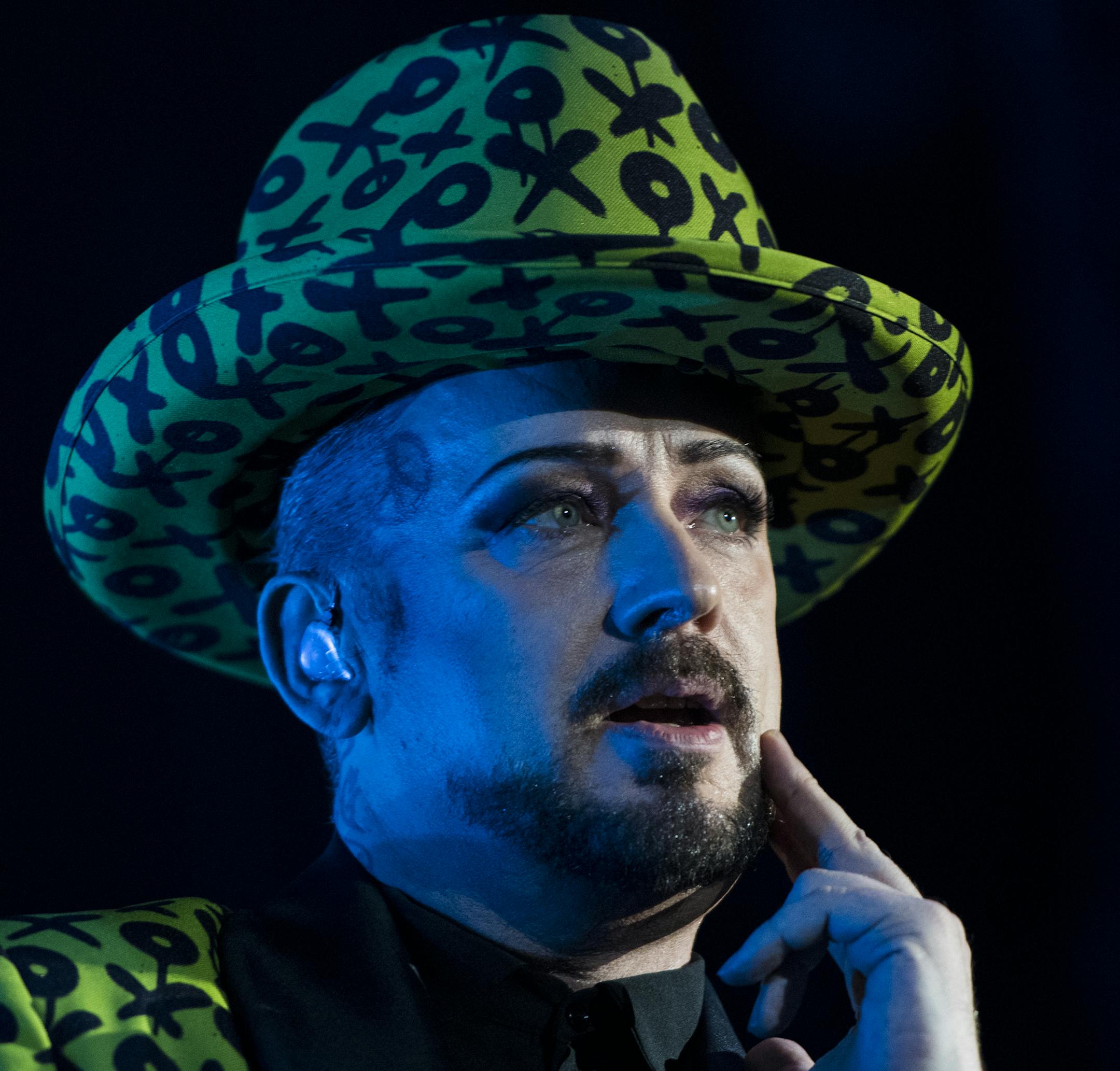 Boy George posed for the audience as Culture Club performed at Myth Nightclub on Sunday evening. ] Isaac Hale ï isaac.hale@startribune.com Culture Club performed at Myth Nightclub in Maplewood, MN, on Sunday, July 24, 2016.